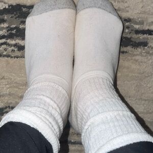 White and Gray Women’s Socks